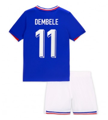 Frankrike Ousmane Dembele #11 Hemmatröja Barn EM 2024 Kortärmad (+ Korta byxor)